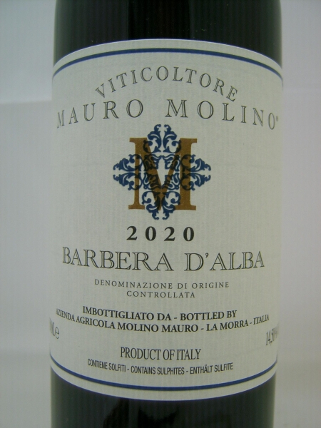 Mauro Molino Barbera d'Alba 2020 Rotwein trocken 0,75l